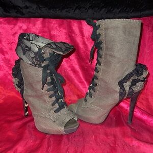 Rare Betsey Johnson Lizzy Boot Heels!!